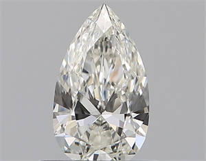 Picture of Natural Diamond 0.52 Carats, Pear with  Cut, I Color, VVS2 Clarity and Certified by GIA