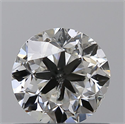 Natural Diamond 0.70 Carats, Round with Good Cut, G Color, I1 Clarity and Certified by GIA