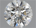 Natural Diamond 0.45 Carats, Round with Excellent Cut, H Color, VS2 Clarity and Certified by IGI