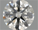 Natural Diamond 0.55 Carats, Round with Excellent Cut, I Color, VS1 Clarity and Certified by IGI