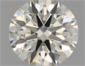 Natural Diamond 0.66 Carats, Round with Excellent Cut, K Color, VS1 Clarity and Certified by IGI