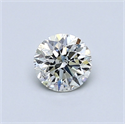 Natural Diamond 0.50 Carats, Round with Very Good Cut, K Color, SI1 Clarity and Certified by GIA