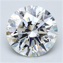 Natural Diamond 3.56 Carats, Round with Excellent Cut, E Color, VVS2 Clarity and Certified by GIA