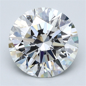 Picture of Natural Diamond 3.56 Carats, Round with Excellent Cut, E Color, VVS2 Clarity and Certified by GIA