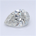 Natural Diamond 1.70 Carats, Pear with  Cut, H Color, SI2 Clarity and Certified by GIA