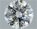 Natural Diamond 2.01 Carats, Round with Excellent Cut, H Color, VVS1 Clarity and Certified by GIA