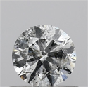 Natural Diamond 0.53 Carats, Round with Excellent Cut, F Color, I1 Clarity and Certified by IGI