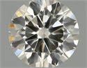 Natural Diamond 0.52 Carats, Round with Excellent Cut, J Color, SI1 Clarity and Certified by IGI