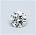 Natural Diamond 0.50 Carats, Round with Excellent Cut, I Color, VVS2 Clarity and Certified by IGI