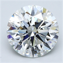 Natural Diamond 3.55 Carats, Round with Excellent Cut, H Color, VS2 Clarity and Certified by GIA