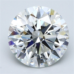 Picture of Natural Diamond 3.55 Carats, Round with Excellent Cut, H Color, VS2 Clarity and Certified by GIA