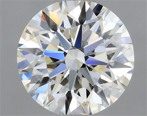 Picture of Natural Diamond 0.45 Carats, Round with Excellent Cut, J Color, VS2 Clarity and Certified by GIA