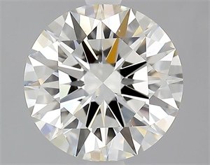 Picture of Natural Diamond 2.08 Carats, Round with Excellent Cut, K Color, VS2 Clarity and Certified by GIA