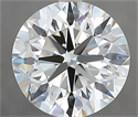 Natural Diamond 2.00 Carats, Round with Excellent Cut, H Color, VVS2 Clarity and Certified by IGI