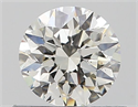 Natural Diamond 0.52 Carats, Round with Very Good Cut, J Color, SI1 Clarity and Certified by GIA