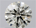 Natural Diamond 0.70 Carats, Round with Excellent Cut, J Color, SI1 Clarity and Certified by IGI