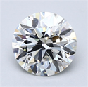 Natural Diamond 2.01 Carats, Round with Excellent Cut, H Color, VVS1 Clarity and Certified by GIA