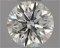 Natural Diamond 0.45 Carats, Round with Excellent Cut, J Color, IF Clarity and Certified by IGI