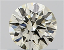 Natural Diamond 0.61 Carats, Round with Excellent Cut, J Color, VS2 Clarity and Certified by IGI