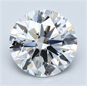 Natural Diamond 1.80 Carats, Round with Excellent Cut, E Color, VS2 Clarity and Certified by GIA