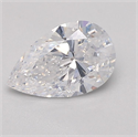 Natural Diamond 1.01 Carats, Pear with  Cut, D Color, SI2 Clarity and Certified by GIA