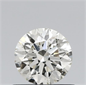 Natural Diamond 0.60 Carats, Round with Excellent Cut, K Color, VS2 Clarity and Certified by IGI