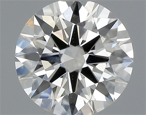 Picture of Natural Diamond 0.52 Carats, Round with Excellent Cut, J Color, VS2 Clarity and Certified by GIA