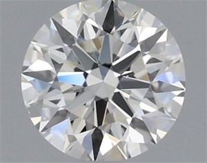 Picture of Natural Diamond 0.52 Carats, Round with Excellent Cut, K Color, VS2 Clarity and Certified by GIA