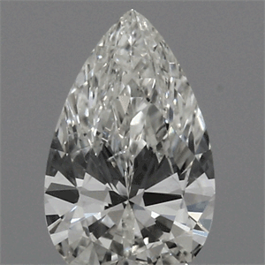 Lab Created Diamond 0.32 Carats, Pear with  Cut, H Color, SI1 Clarity and Certified by IGI