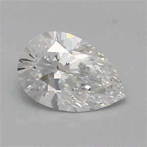 Lab Created Diamond 0.31 Carats, Pear with  Cut, E Color, SI2 Clarity and Certified by IGI
