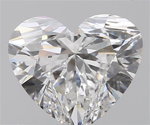 0.62 Carats, Heart F Color, SI1 Clarity and Certified by GIA