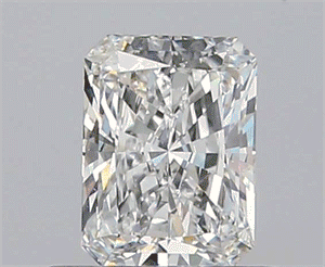 0.56 Carats, Radiant E Color, SI1 Clarity and Certified by GIA