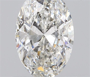0.80 Carats, Oval H Color, SI1 Clarity and Certified by GIA