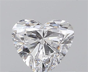 0.51 Carats, Heart D Color, VVS1 Clarity and Certified by GIA