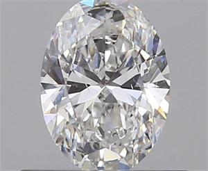 0.50 Carats, Oval F Color, SI1 Clarity and Certified by GIA