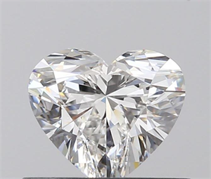 0.51 Carats, Heart E Color, VVS2 Clarity and Certified by GIA