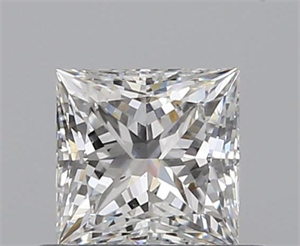 0.50 Carats, Princess F Color, VS2 Clarity and Certified by GIA