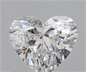 0.80 Carats, Heart F Color, SI2 Clarity and Certified by GIA