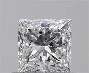 0.50 Carats, Princess E Color, VS2 Clarity and Certified by GIA