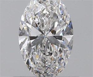 0.60 Carats, Oval D Color, SI1 Clarity and Certified by GIA