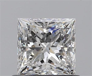 0.61 Carats, Princess E Color, SI1 Clarity and Certified by GIA
