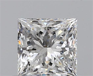 0.60 Carats, Princess F Color, SI1 Clarity and Certified by GIA