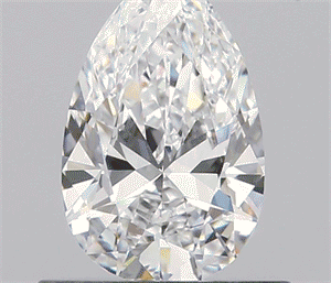 0.62 Carats, Pear D Color, IF Clarity and Certified by GIA