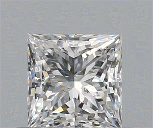 0.50 Carats, Princess F Color, SI1 Clarity and Certified by GIA