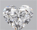 0.61 Carats, Heart D Color, VVS2 Clarity and Certified by GIA