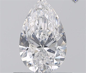 0.60 Carats, Pear D Color, SI2 Clarity and Certified by GIA