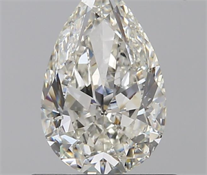 0.81 Carats, Pear J Color, SI1 Clarity and Certified by GIA