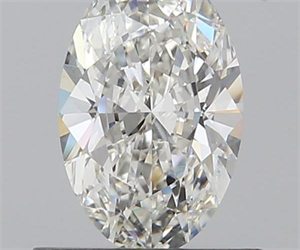 0.59 Carats, Oval H Color, SI1 Clarity and Certified by GIA