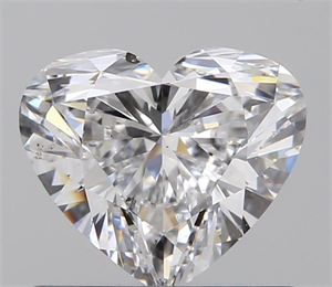 0.61 Carats, Heart D Color, SI2 Clarity and Certified by GIA
