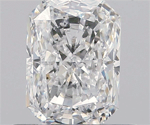0.60 Carats, Radiant D Color, SI2 Clarity and Certified by GIA